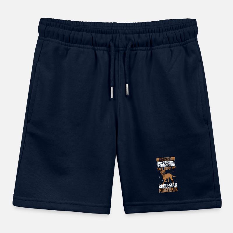 Rhodesian Ridgeback Lover Kids Organic Sweat Shorts by Stanley/Stella