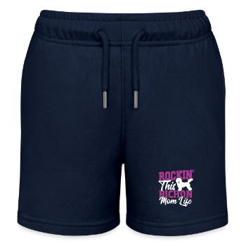 Pet Toy Animal Lover Bichon Tenerife Bichon Puppy - Kids Organic Sweat Shorts by Stanley/Stella - navy - Front