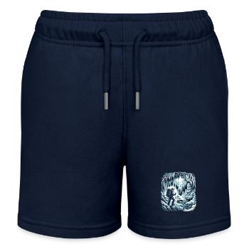 Ice Caving Adventure Apparel Ice Cave - Kids Organic Sweat Shorts by Stanley/Stella - navy - Front