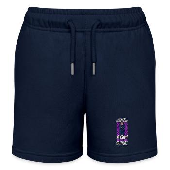 Never Underestimate A Girl With Shinai - Kendo - Kids Organic Sweat Shorts by Stanley/Stella - navy - Front
