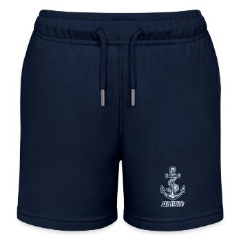 Ahoy Anchor - Kids Organic Sweat Shorts by Stanley/Stella - navy - Front