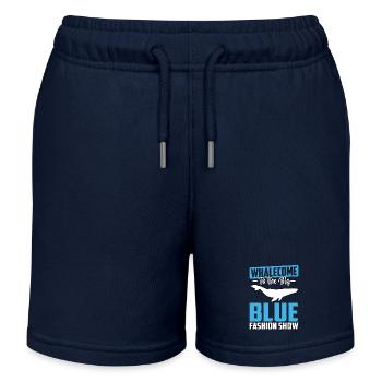 Whalecome au défilé de mode du grand bleu - Short de jogging enfant bio Stanley/Stella - bleu marine - Devant