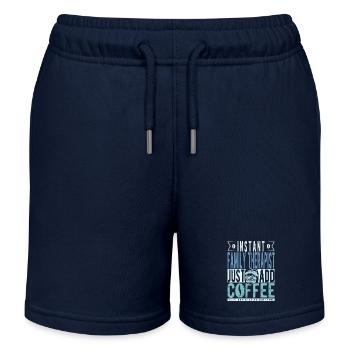 Instant-Familientherapeut einfach Kaffee hinzufügen - Kinder Organic Joggingshorts Mini Bolter von Stanley/Stella - Navy - Vorne