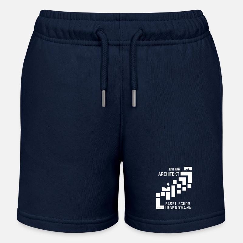 Architect - Kids Organic Sweat Shorts by Stanley/Stella - navy