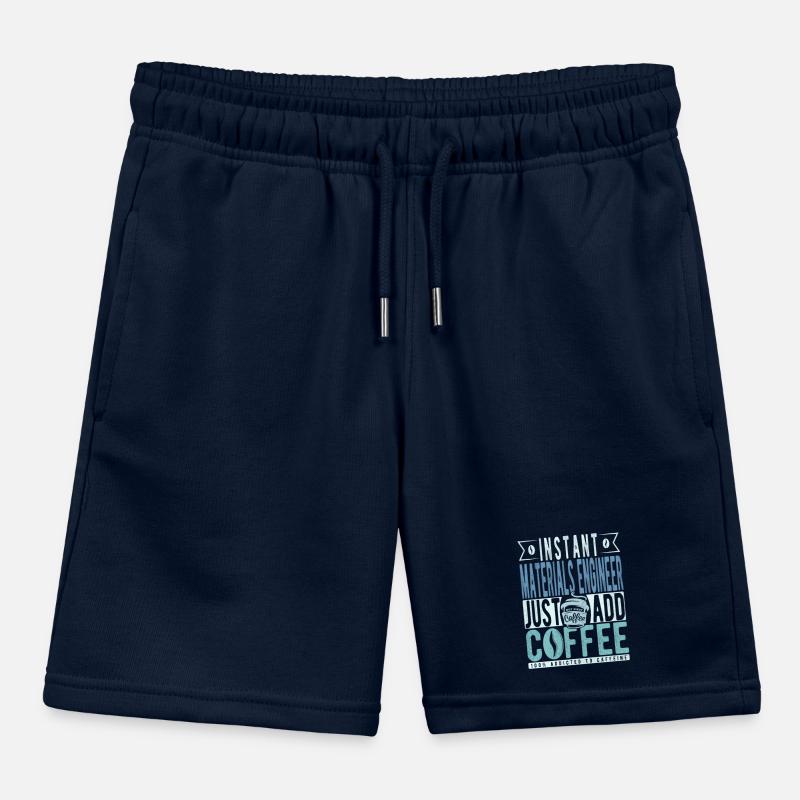 Instant Materials Engineer Just Add Coffee Kids Organic Sweat Shorts by Stanley/Stella