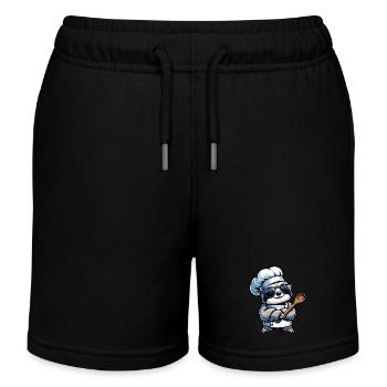 Süßes Faultier Koch Comic-Design - Kinder Organic Joggingshorts Mini Bolter von Stanley/Stella - Navy - Vorne