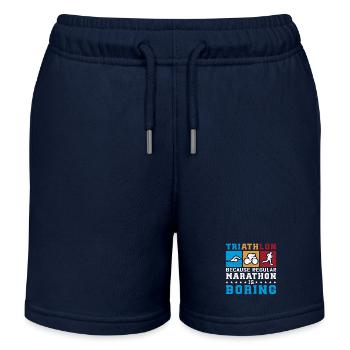 Triathlon Sports Triathletes Triathlete Gift - Kids Organic Sweat Shorts by Stanley/Stella - navy - Front