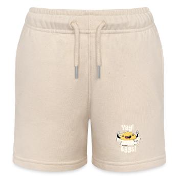 Juhu-Eier - Kinder Organic Joggingshorts Mini Bolter von Stanley/Stella - Natur - Vorne