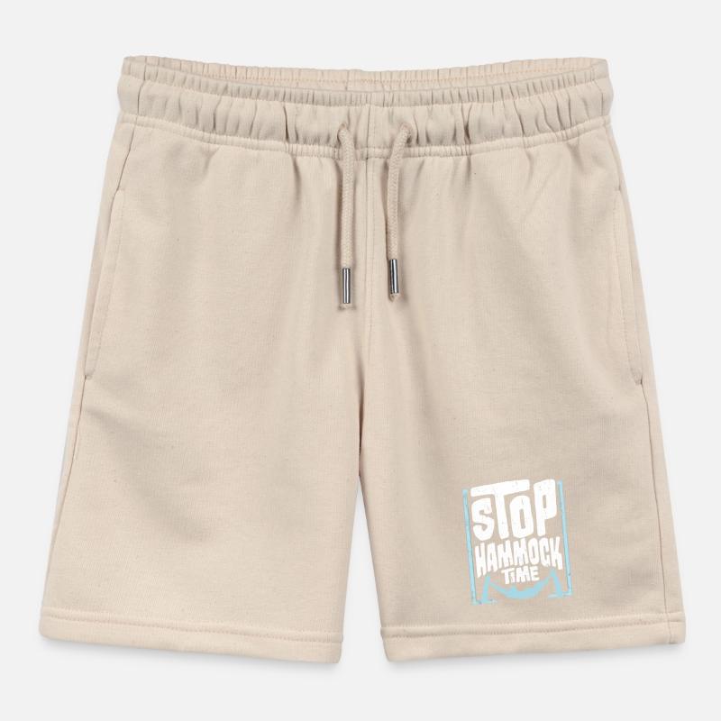 Funny Stop Hammock Time Relaxing Sleeping Camping Kids Organic Sweat Shorts by Stanley/Stella