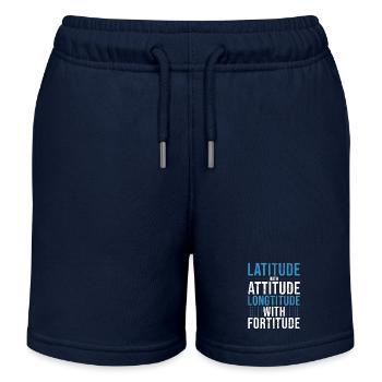 Geography Geography Cartology Funny - Kids Organic Sweat Shorts by Stanley/Stella - navy - Front
