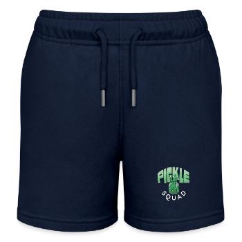 Pickle Emotional Support Supportive Friend - Kids Organic Sweat Shorts by Stanley/Stella - navy - Front