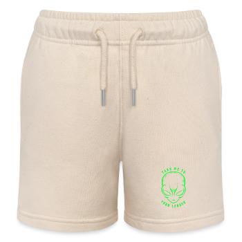 Nimm mich zu deinem Anführer T-Shirt Funny Space Alien - Kinder Organic Joggingshorts Mini Bolter von Stanley/Stella - Natur - Vorne