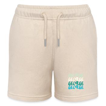 George Name Pettern pastel - Kids Organic Sweat Shorts by Stanley/Stella - soft Ecru - Front