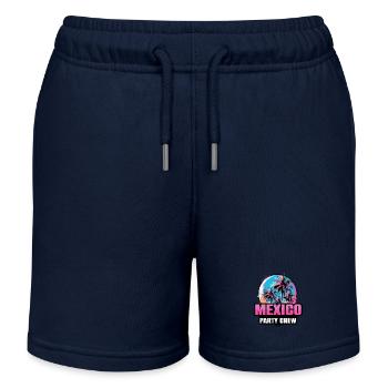 Mexico Party Crew Holiday Saying - Kids Organic Sweat Shorts by Stanley/Stella - navy - Front