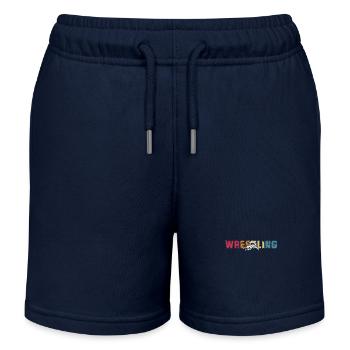 Wrestling - Kids Organic Sweat Shorts by Stanley/Stella - navy - Front