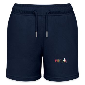 Wrestling - Kids Organic Sweat Shorts by Stanley/Stella - navy - Front