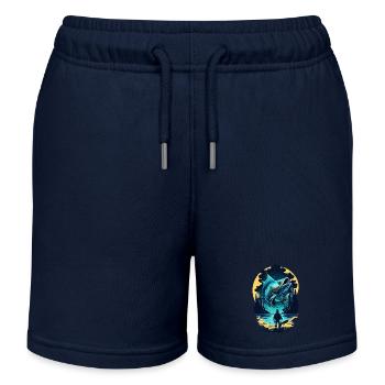 Poisson bar - Short de jogging enfant bio Stanley/Stella - bleu marine - Devant