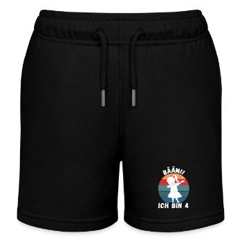 4. Geburtstag - BÄÄM, Mädchen mit DAB Tanz - Kinder Organic Joggingshorts Mini Bolter von Stanley/Stella - Navy - Vorne