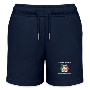 Ich bin es leid, aufzuwachen und nicht in Italien zu sein - Kinder Organic Joggingshorts Mini Bolter von Stanley/Stella - Navy - Vorne