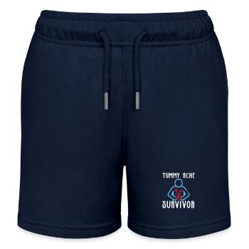 Survivant de la douleur abdominale fort et courageux - Short de jogging enfant bio Stanley/Stella - bleu marine - Devant