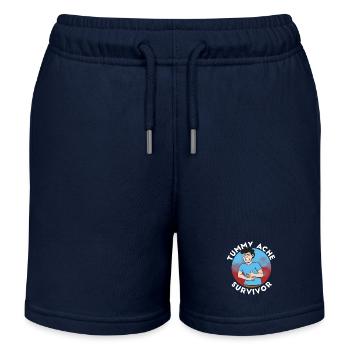Survivant de la douleur abdominale fort et courageux - Short de jogging enfant bio Stanley/Stella - bleu marine - Devant