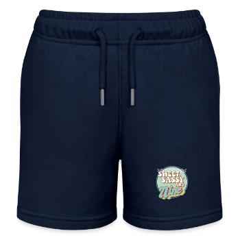 Sweet Sassy and 9 9th Birthday Party Celebrant - Kinder Organic Joggingshorts Mini Bolter von Stanley/Stella - Navy - Vorne