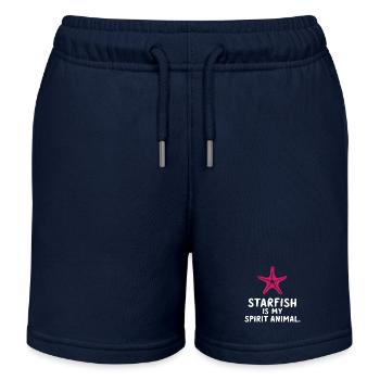 Seesterne sind mein Lebensgeist Lustiger Tiefsee-Humor - Kinder Organic Joggingshorts Mini Bolter von Stanley/Stella - Navy - Vorne