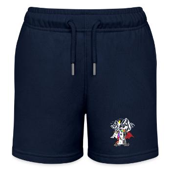 Einhorn Dämon Engel Teufel Satanisch Fabeltier - Kinder Organic Joggingshorts Mini Bolter von Stanley/Stella - Navy - Vorne