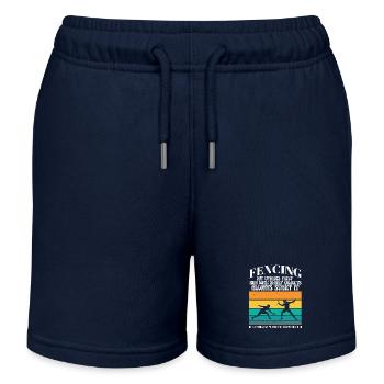Funny Fencing Athlete Coach Combat Sports Sword - Kinder Organic Joggingshorts Mini Bolter von Stanley/Stella - Navy - Vorne
