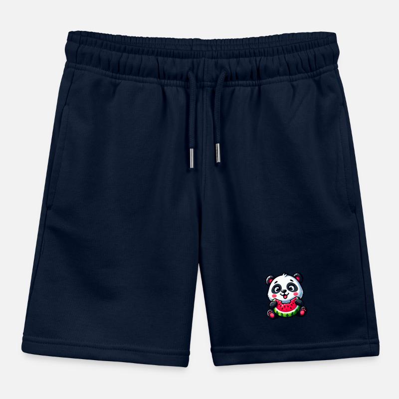 Panda Avec Pastèque Fruité Drôle Short de jogging enfant bio Stanley/Stella