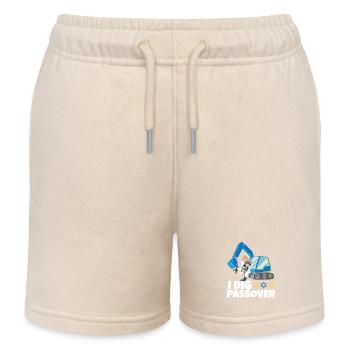 Je creuse la Pâque Fête juive drôle Heureuse - Short de jogging enfant bio Stanley/Stella - écru doux - Devant