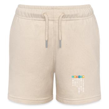 Support Autism Awareness Month Puzzle Piece - Kids Organic Sweat Shorts by Stanley/Stella - soft Ecru - Front