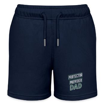 Protector Provider Dad Proud Dad - Kids Organic Sweat Shorts by Stanley/Stella - navy - Front