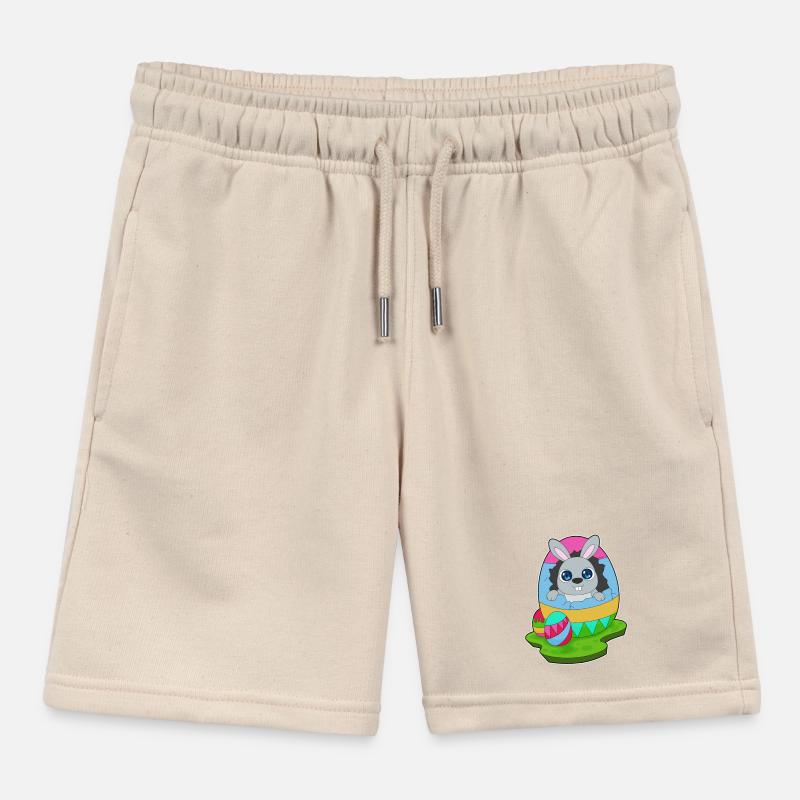 Bunny Easter Easter Egg Kids Organic Sweat Shorts by Stanley/Stella