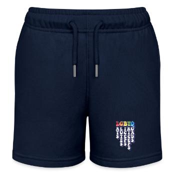 LGBTQ Lats Fessiers Biceps Triceps Quads Arc-en-ciel - Short de jogging enfant bio Stanley/Stella - bleu marine - Devant