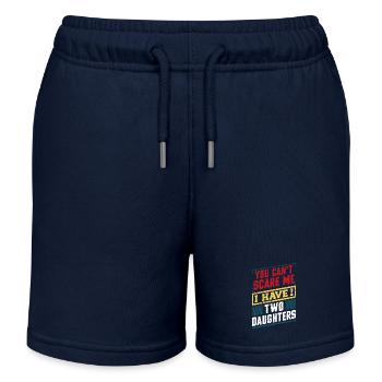 You can't scare me, I've got two - Kids Organic Sweat Shorts by Stanley/Stella - navy - Front