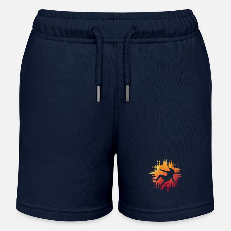 Capoeira - Short de jogging enfant bio Stanley/Stella - bleu marine