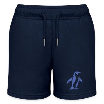 Pingouin Pôle Sud Silhouette Minimaliste - Short de jogging enfant bio Stanley/Stella - bleu marine - Devant