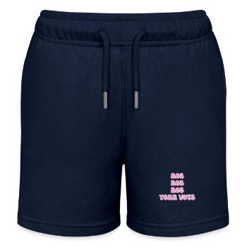 Roe roe roe deine Stimme Pro Choice Feminist Row US - Kinder Organic Joggingshorts Mini Bolter von Stanley/Stella - Navy - Vorne