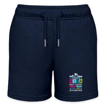 Einschulung Schulkind Kindergarten Kita Geschenk - Kinder Organic Joggingshorts Mini Bolter von Stanley/Stella - Navy - Vorne