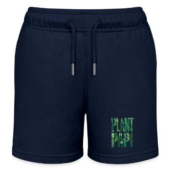 Plant Papi Gärtner Papa Natur Liebhaber - Kinder Organic Joggingshorts Mini Bolter von Stanley/Stella - Navy - Vorne