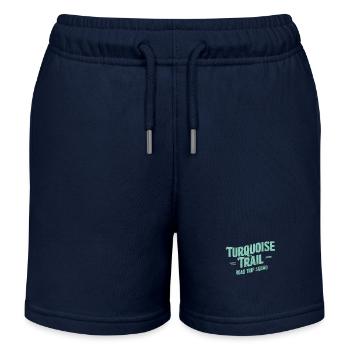 Turquoise Trail Road Trip Squad - Kinder Organic Joggingshorts Mini Bolter von Stanley/Stella - Navy - Vorne
