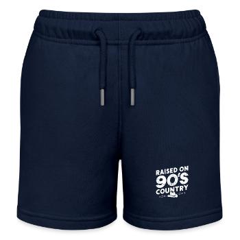 Grew up with 90s country music - Kids Organic Sweat Shorts by Stanley/Stella - navy - Front