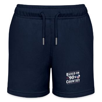 Grew up with 90s country music - Kids Organic Sweat Shorts by Stanley/Stella - navy - Front