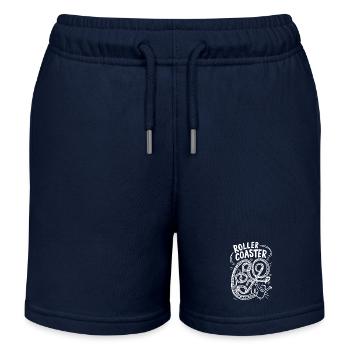 Roller Coaster Fahrer Spaßige Fahrt - Kinder Organic Joggingshorts Mini Bolter von Stanley/Stella - Navy - Vorne