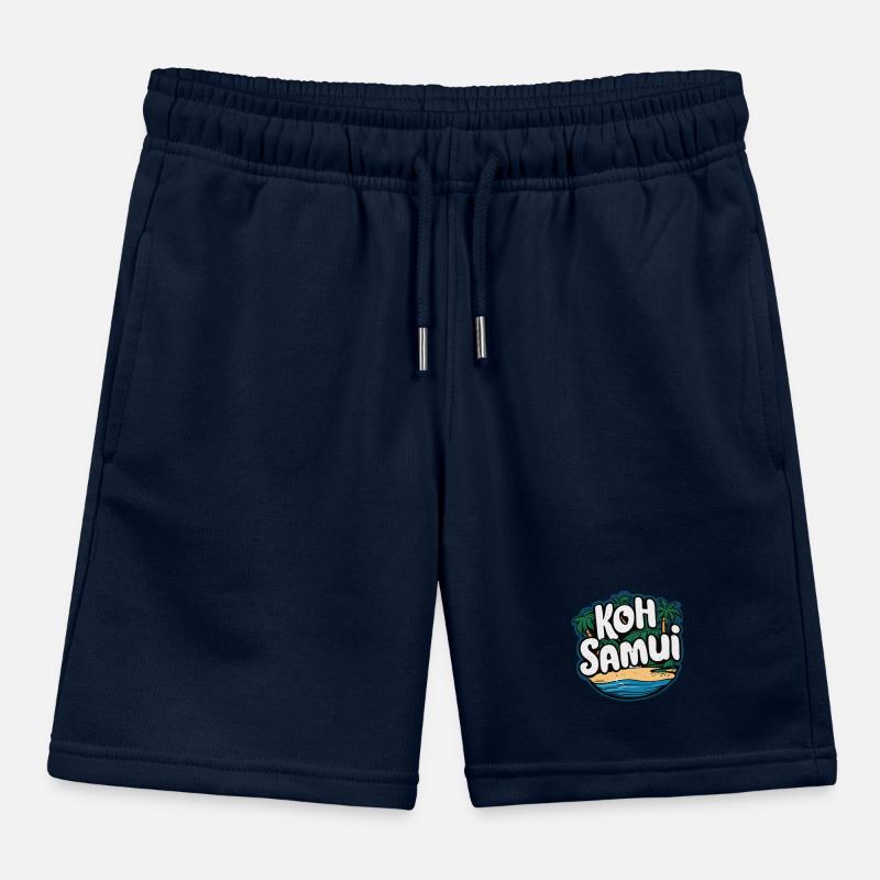 Koh Samui souvenir plage paradis Short de jogging enfant bio Stanley/Stella