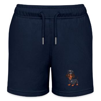 Teckel En Costumes Police - Short de jogging enfant bio Stanley/Stella - bleu marine - Devant