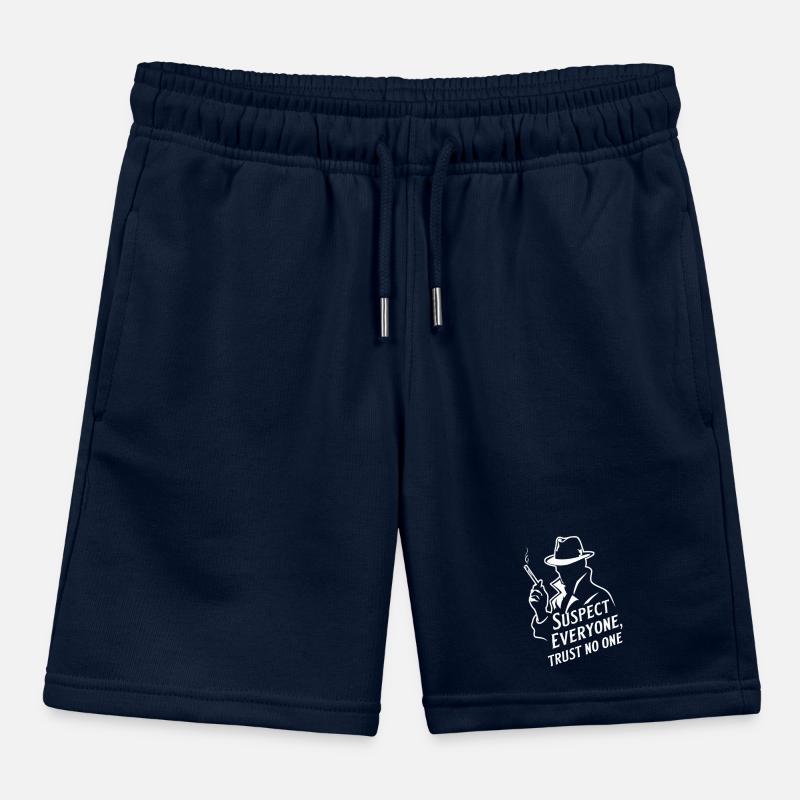 Suspect Anyone, Trust No One - Murder Kids Organic Sweat Shorts by Stanley/Stella