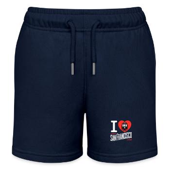 I love San Francisco, the Golden City - Kids Organic Sweat Shorts by Stanley/Stella - navy - Front
