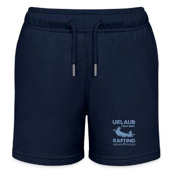 Rafting Abenteuer Schlauchboot Wassererlebnis Urla - Kinder Organic Joggingshorts Mini Bolter von Stanley/Stella - Navy - Vorne
